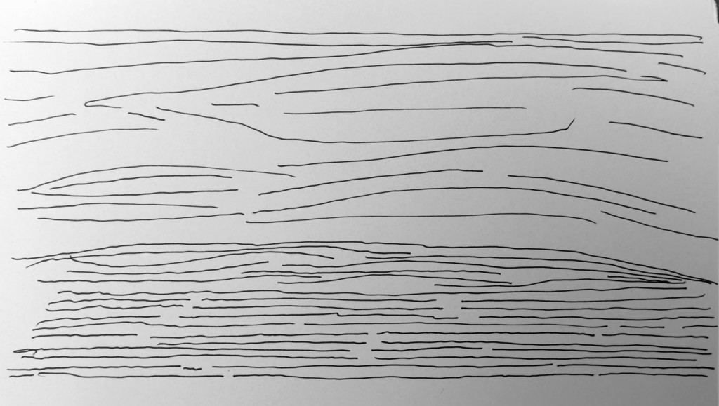 Paul Julius Kleiber: Landschaft unterbrochener Linien, Köln 1965, Grafische Sammlung Hauser.